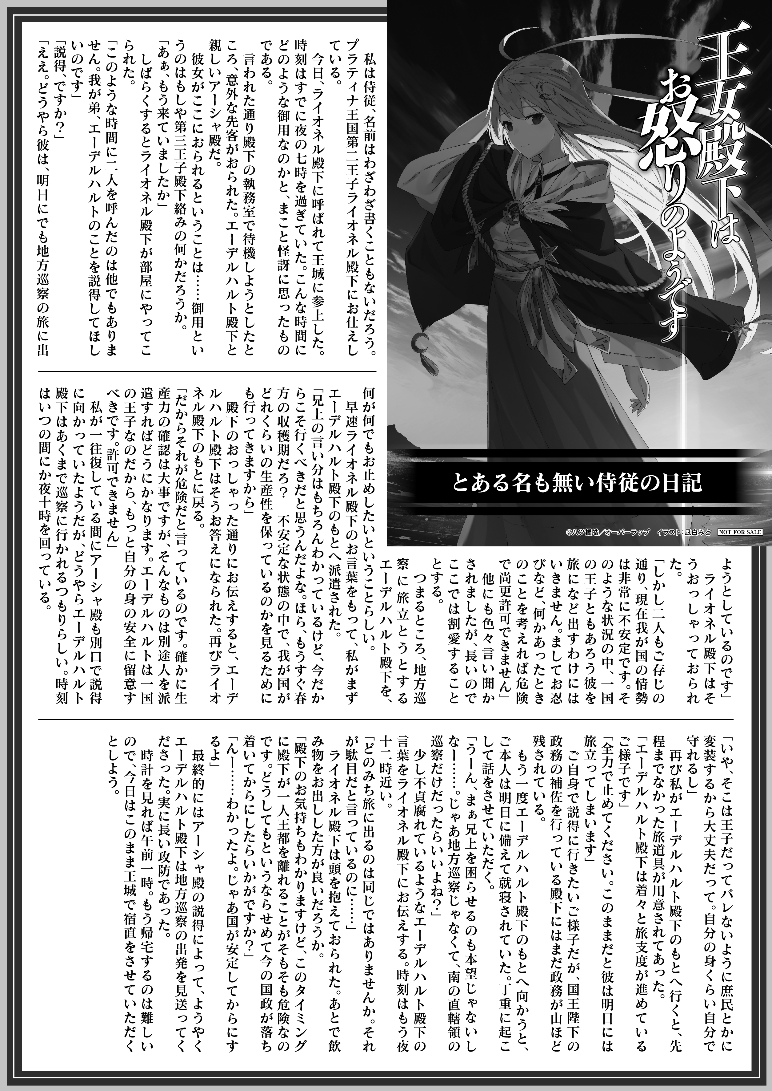 【文庫】『王女殿下はお怒りのようです 6.戦地に舞う銀風』B5SSペーパー